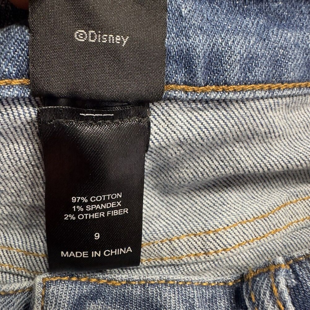 Her Universe Disney Minnie Mouse Embroidered Mom Blue Jeans Size 9 - Picture 11 of 12